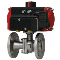 Series WE07 2-Piece Flanged Stainless Steel V-Ball Valve